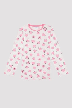 Kız Çocuk Pinky Monster CK Uuzn Kollu 2'li Pijama Takımı PNWTH1U223SK-MIX - 4