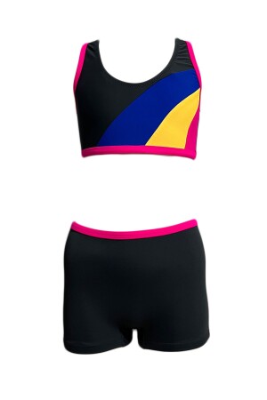 Kız Çocuk Şortlu Yüzücü Likralı Bikini Takım Yeni CUPSEA1014 - 1