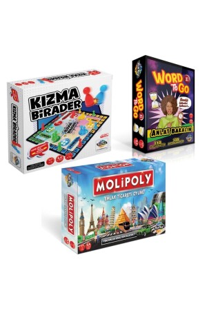 Kızma Birader Word To Go Xl ( Tabu Xl) Edition Molipoly Ticaret Emlak Oyunu 3'lü Süper Set tabupolykizma - 1