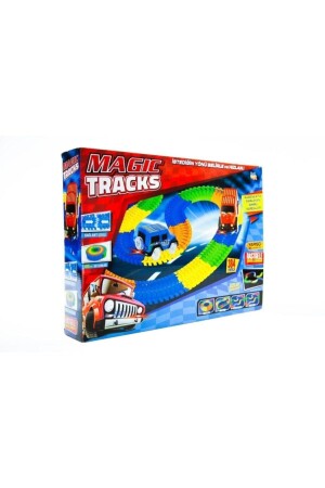 Kl-kayyum Toy Magic Tracks bewegliche Schienen 384 Teile 2 beleuchtete Autospielzeug-Rennstrecke KMTHR2A-01-001 - 2