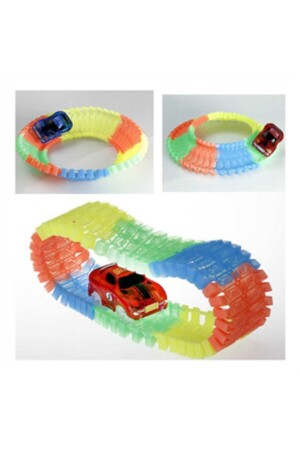 Kl-kayyum Toy Magic Tracks bewegliche Schienen 384 Teile 2 beleuchtete Autospielzeug-Rennstrecke KMTHR2A-01-001 - 3