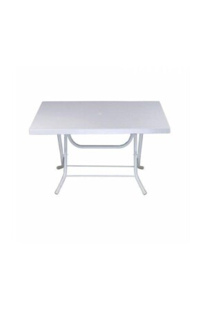 Klappbarer Gartentisch aus Kunststoff mit Metallbeinen 70 x 120 cm PRA-894254-8914 - 1