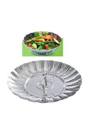 Klappbarer Kochkorb aus Stahl für gedämpftes Gemüse und gekochtes Gemüse df14 - 3