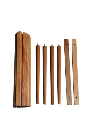 Klappbarer Rolltisch aus Holz für Camping, Outdoor, Garten, Fahrzeug, Auto, mit Tasche, 60 x 57 cm - 4