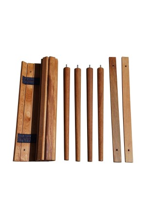 Klappbarer Rolltisch aus Holz für Camping, Outdoor, Garten, Fahrzeug, Auto, mit Tasche, 60 x 57 cm - 5