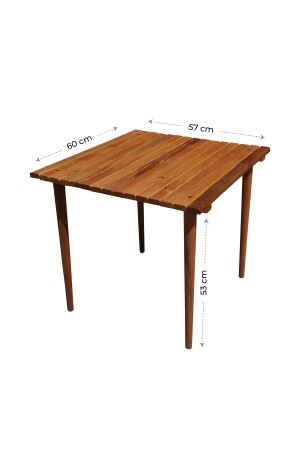 Klappbarer Rolltisch aus Holz für Camping, Outdoor, Garten, Fahrzeug, Auto, mit Tasche, 60 x 57 cm - 8