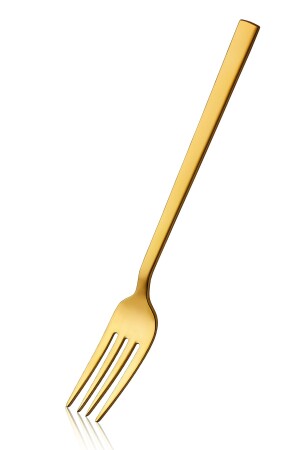 Edles Titan Mattgold 12 Stück Dessertgabel 18/10 Edelstahl 2,5 mm KLSG-12TC - Avcı