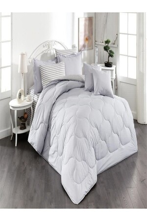 Klasik Ranforce Battal Boy Uyku Seti-çizgili - Zarif Home