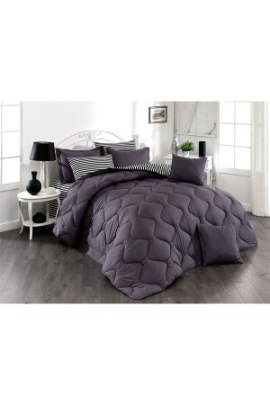 Klassische Ranforce King-Size-Silikondecke – einfarbig/gestreift - Zarif Home