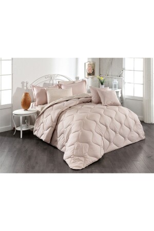 Klassische Ranforce King-Size-Silikondecke – einfarbig/gestreift - Zarif Home