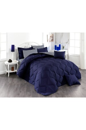 Klassische Ranforce King-Size-Silikondecke – einfarbig/gestreift - Zarif Home