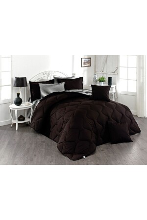 Klassische Ranforce King-Size-Silikondecke – einfarbig/gestreift - Zarif Home