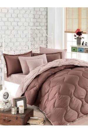 Klasik Ranforce Tek Kişilik Uyku Seti -düz-çizgili - Zarif Home