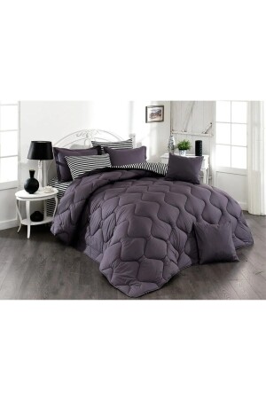 Klasik Ranforce Tek Kişilik Uyku Seti -düz-çizgili - Zarif Home