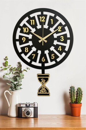 Klasik Zaman- Altın Premium Sallanır Sarkaçlı Duvar Saati SKP1007 - Sokaktaki Hediyem