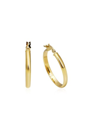 Klassischer Creolen-Ohrring aus 14 Karat Gold 2. 5cm - 1