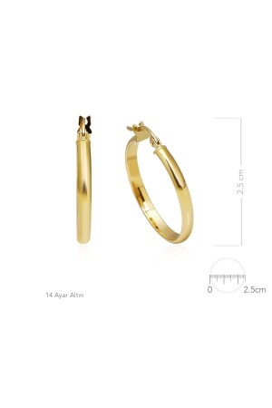 Klassischer Creolen-Ohrring aus 14 Karat Gold 2. 5cm - 6