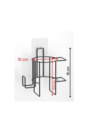 KLEBENDER Föhnhalter, Föhnring, mattschwarz, ST162, PRA-7825475-4408 - 4