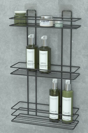 Klebstoff 3-schicht Badezimmer Regal Dusche Shampoo Halter Wand Organizer Organizer zbt0010 - 3