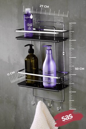 Klebstoff Lifetime Edelstahl Kristall verstellbares Regal Badezimmer Organizer Shampoo Halter Lş-02 Kskk PRA-615130-3017 - 3