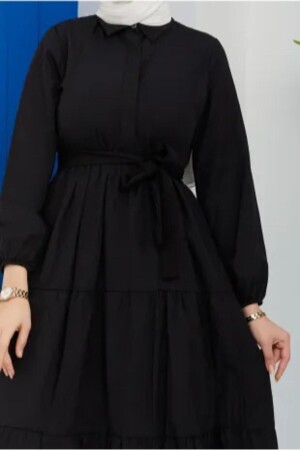 Kleid mit Standardkragen und Knöpfen GMLK76*-S - 4