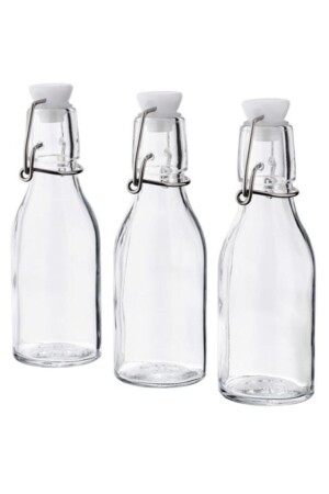 Kleines Glasflaschen-Set, 3-teilig, 15 cl KORKEN - 1