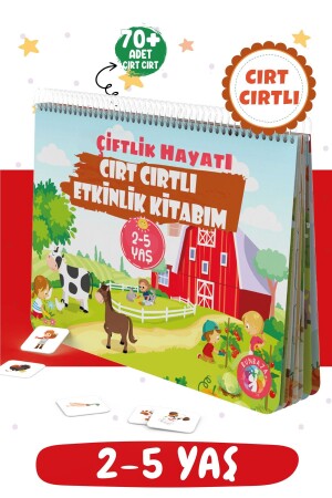 Klettverschluss-Aktivitäts- und Farmlebenbuch, unterhaltsames Buch für 2–5-Jährige, zur Entwicklung von Sprache und Aufmerksamkeit 09032023004 - 1