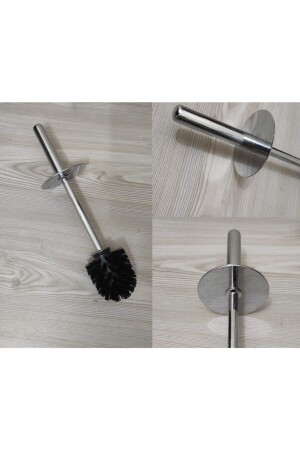 مرافعة فرشاة القمامة من MNZ و 2 نصائح فرشاة إضافية (فرشاة المرحاض العالمية / WC - Chrome) RCM1P2 - Caspian Plus