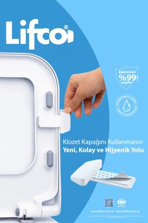 Klozet Kapak Tutacağı Antibakteriyel Içerikli 2'li Paket Lifco 2'li - 8