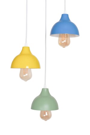 غرفة المعيشة - المطبخ - غرفة الأطفال الأزرق الصفراء الأخضر اللون اللون اللون اللون الثلاثة المقطع مصباح الصلابة KNDR88 - Fer Avize