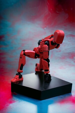 KNK13 Rot Schwarz Actionfigur Roboter Stop-Motion-Figur Alle Gelenke bewegliches Spielzeug 1 Stk - 4