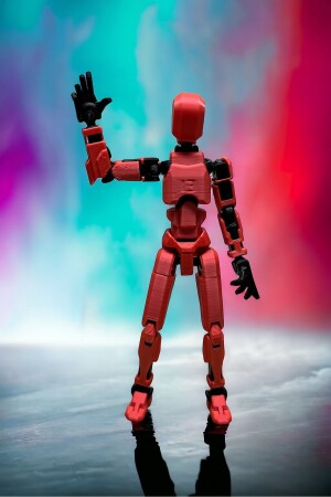 KNK13 Rot Schwarz Actionfigur Roboter Stop-Motion-Figur Alle Gelenke bewegliches Spielzeug 1 Stk - 6