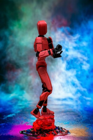 KNK13 Rot Schwarz Actionfigur Roboter Stop-Motion-Figur Alle Gelenke bewegliches Spielzeug 1 Stk - 8