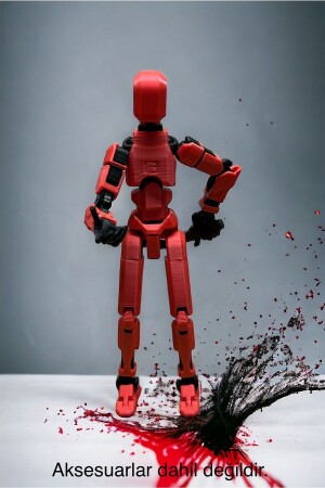 KNK13 Rot Schwarz Actionfigur Roboter Stop-Motion-Figur Alle Gelenke bewegliches Spielzeug 1 Stk - 9