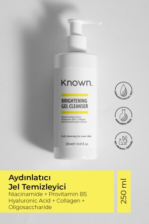 Known Aydınlatıcı Jel Temizleyici 250 ml (DENİZ EĞRELTİOTU-NİACİNAMİDE-HYALURONİK ASİT) KNW09 - 1