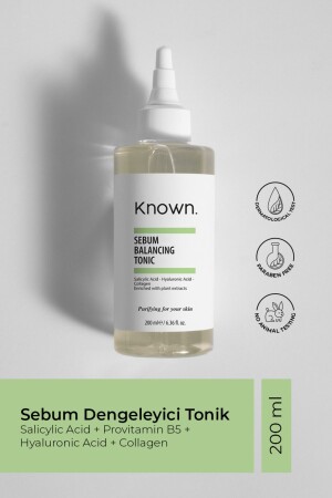 Known Sebum Dengeleyici-akne Ve Siyah Nokta Karşıtı Tonik 200 ml (ÖZEL AKTİF-SALİSİLİK ASİT) KNW07 - 3