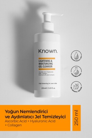 Known Yoğun Nemlendirici Jel Temizleyici 250 ml (MİKRO ALG-VİTAMİN C-HYALURONİK ASİT-KOLAJEN) KNW11 - 2