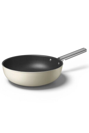 Kochgeschirr, Creme-Wok-Pfanne im 50er-Jahre-Stil, 30 cm, CKFW3001CRM - 2