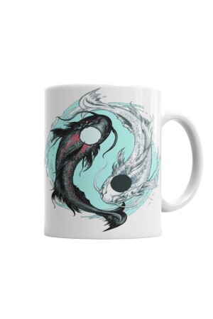 Koi Fisch Yin und Yang Tasse Porzellan - 2