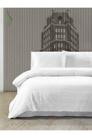 MNZ-Easy-Iron Double Cotton Duvet Cover + 2 غطاءات وسادة جميع الألوان مجموعة غطاءات السطح - Soft Colours