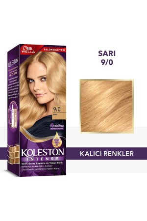 Koleston Intense Saç Boyası 9-0 Sarı - Salon Kalitesi - 1