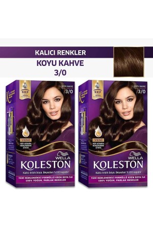 Koleston Kit Saç Boyası 3-0 Koyu Kahve X 2 Adet KolestonKitx2 - Wella