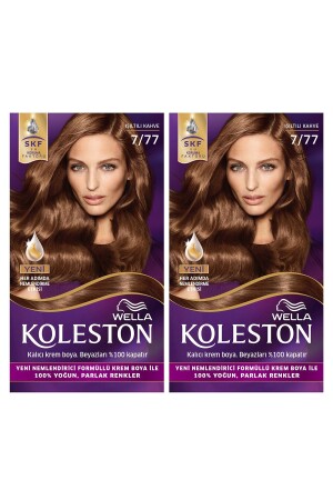 Koleston Kit Saç Boyası 7-77 Işıltılı Kahve X 2 Adet 2352352 - Wella