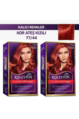 Koleston Kit Haarfärbemittel 77/44 Ember Fire Red - Wella