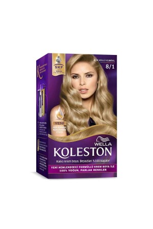 Koleston Kit Haarfärbemittel 8/1 Light Ashy Auburn - Wella