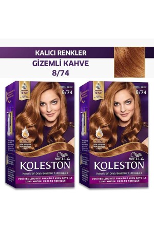 Koleston Kit Saç Boyası 8-74 Gizemli Kahve X 2 Adet 100251512-41127 - 1