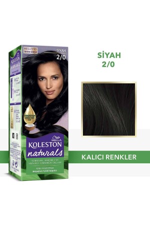 Koleston Naturals Haarfärbemittel 2/0 Schwarz - 1