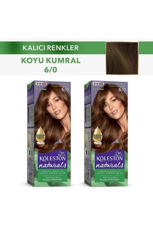 Koleston Naturals Haarfärbemittel 6/0 Dark Auburn X 2 Stück 100251512-41091 - 1