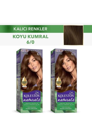 Koleston Naturals Haarfärbemittel 6/0 Dark Auburn X 2 Stück 100251512-41091 - 2