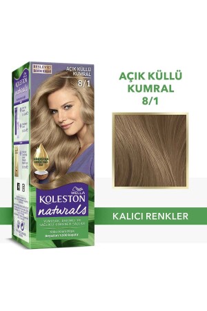 Koleston Naturals Haarfärbemittel 8/1 Light Ashy Auburn - 1